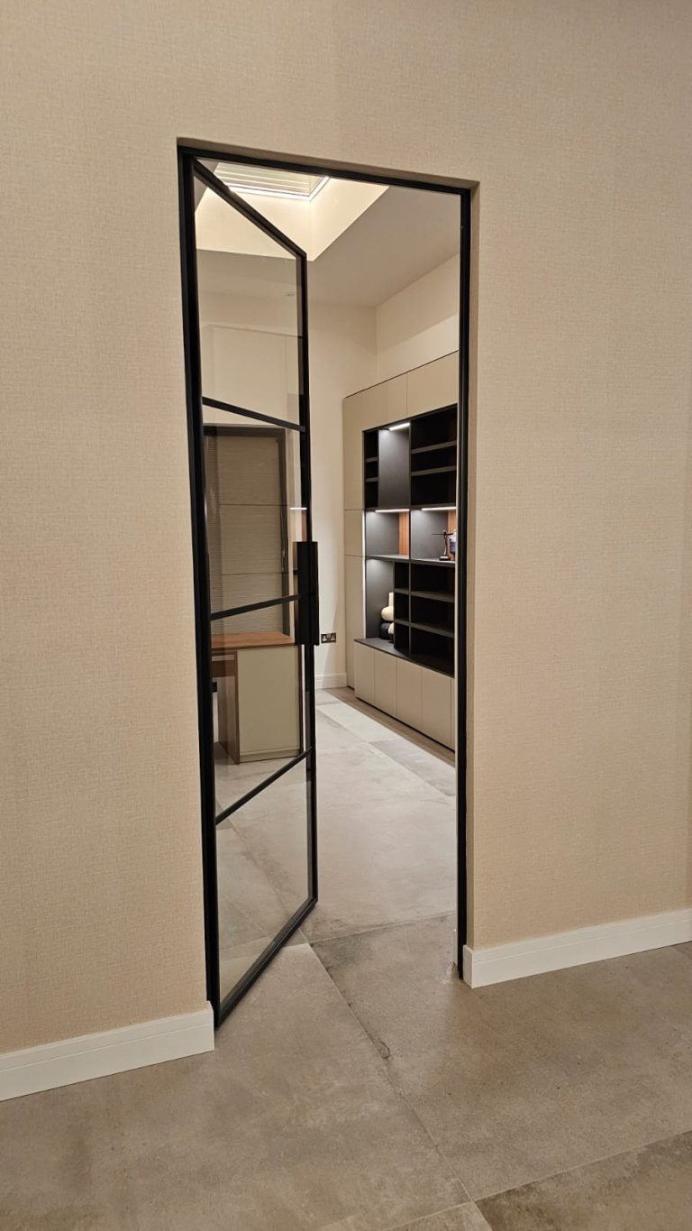 single steel & glass door