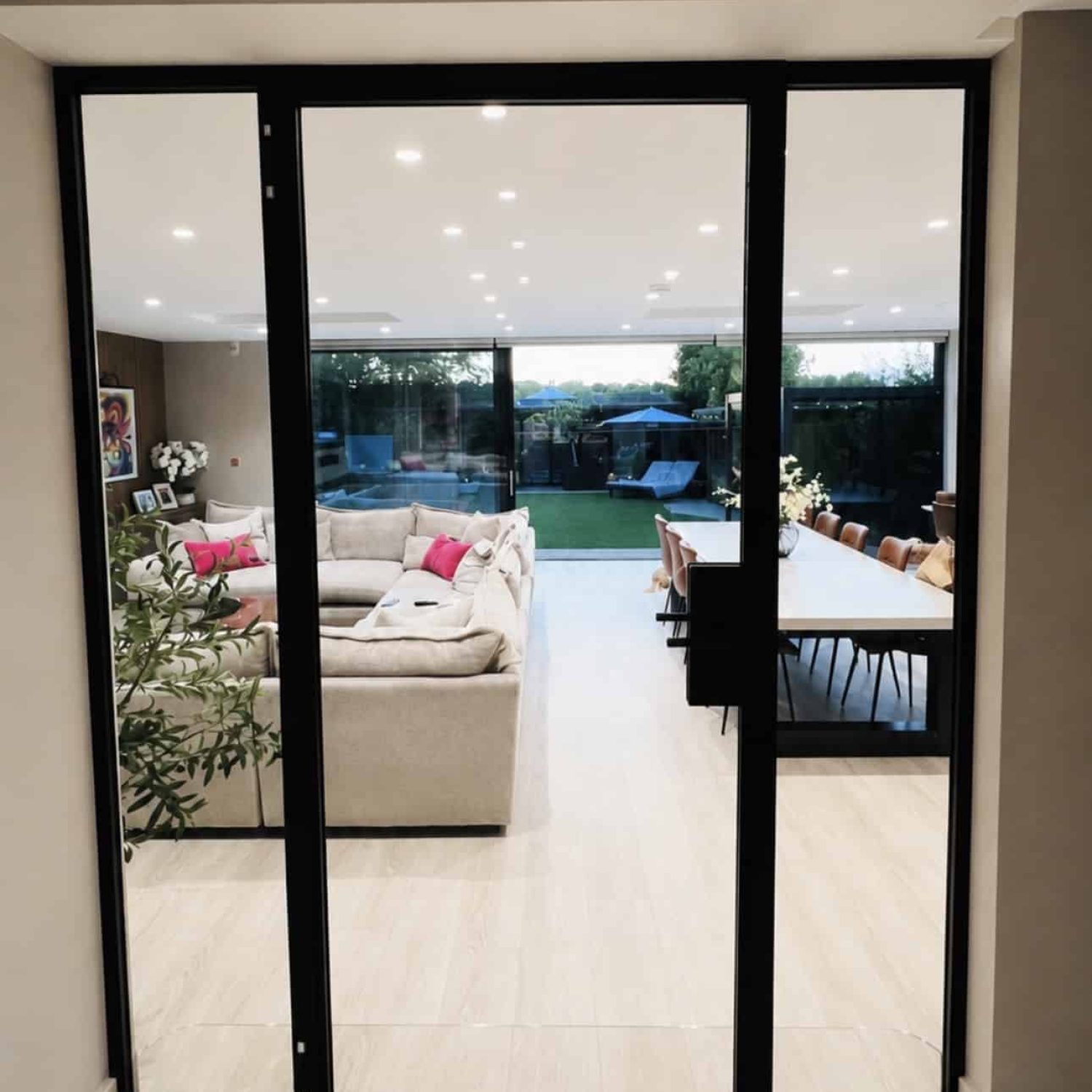 Steel and glass fire doors showing FD30, E30 and EI30 fire rating options